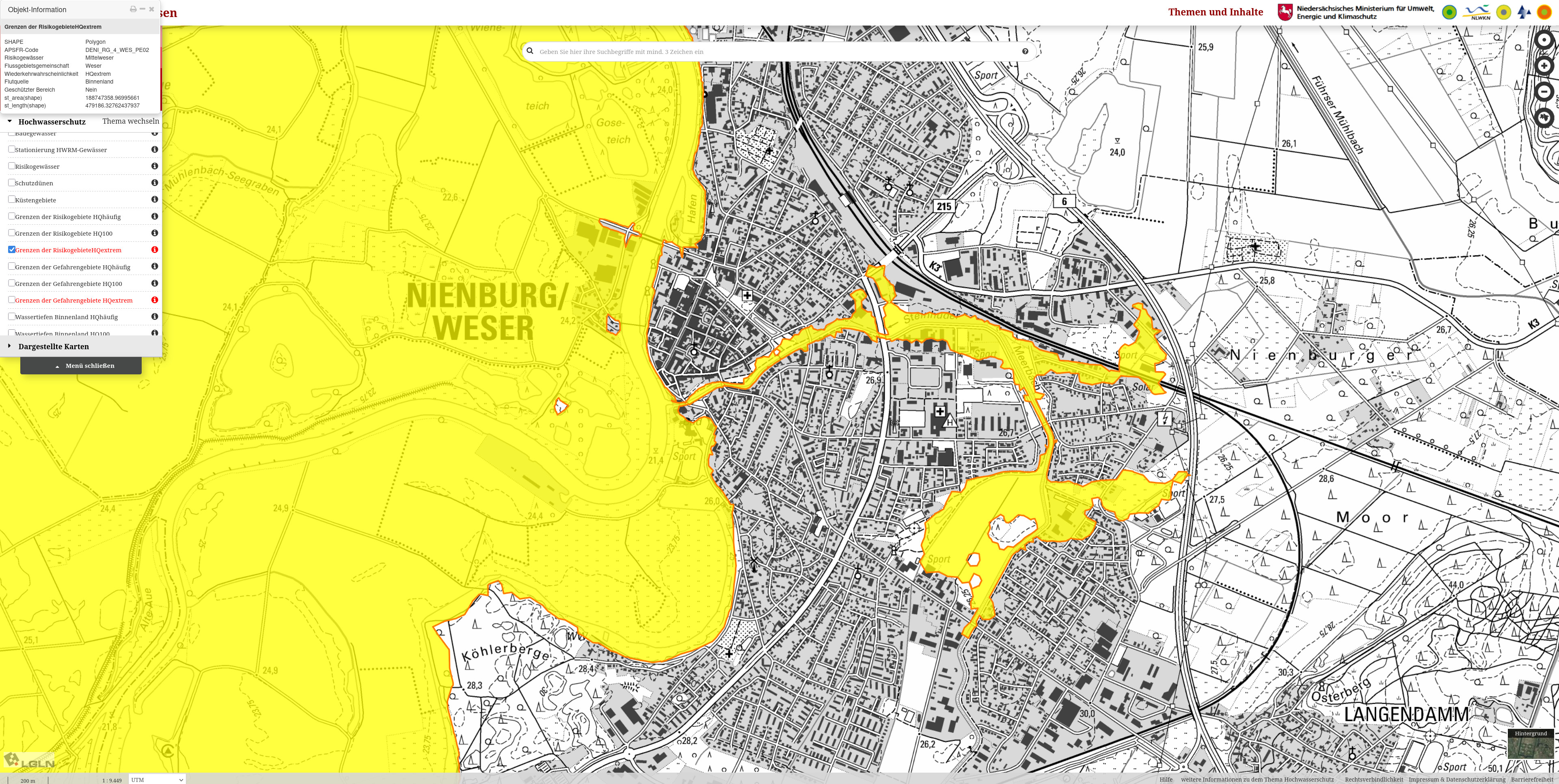 HQextrem im Bereich Nienburg/Weser